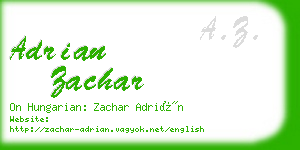 adrian zachar business card
